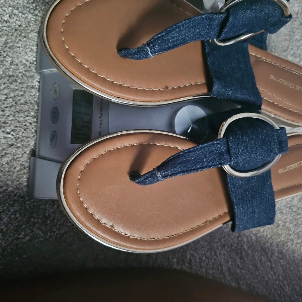 Liz Clairborne Denim Blue Sandals Size 8.5 - Picture 6 of 8